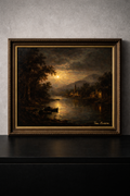 Twilight over a peaceful river