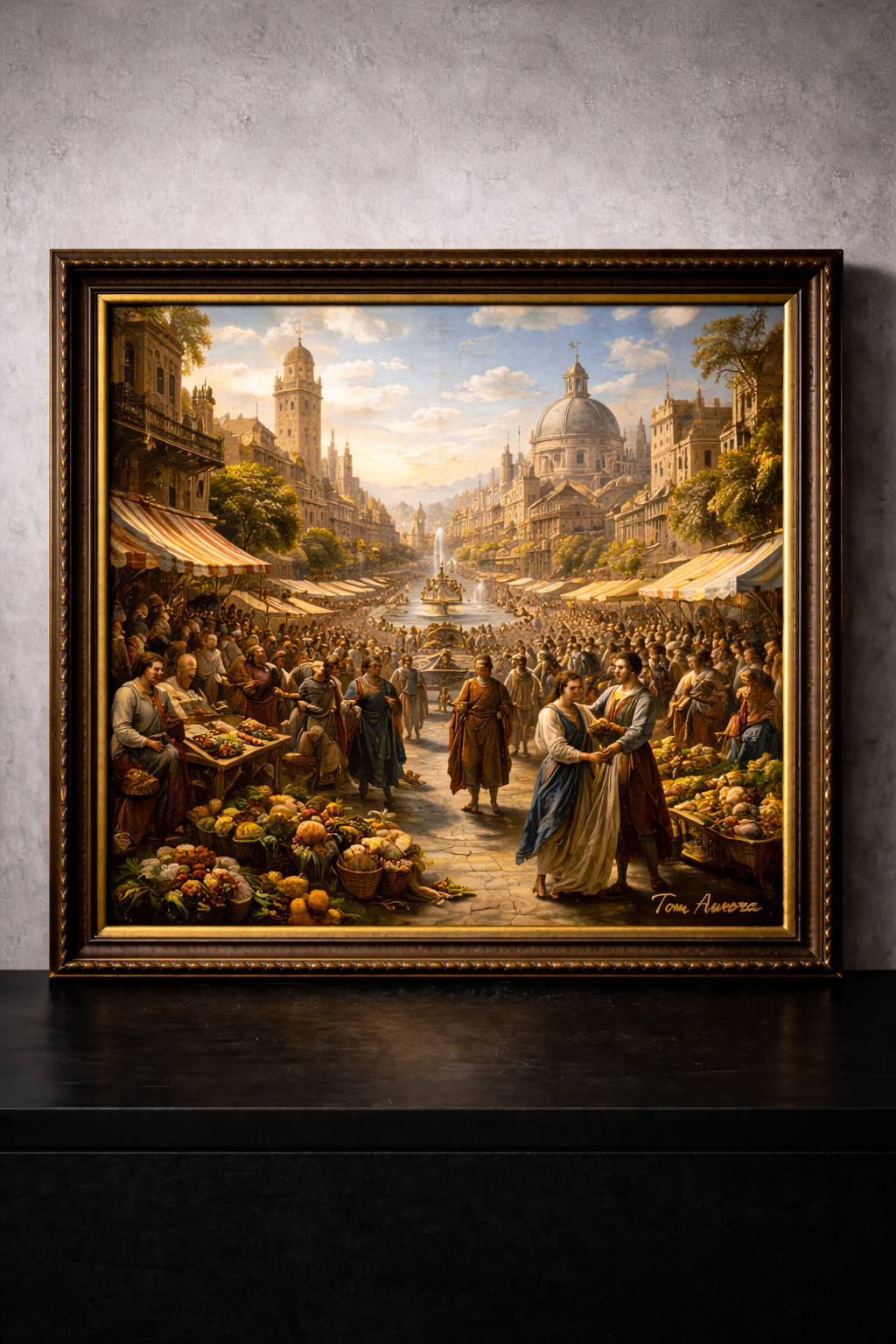 Renaissance market festival in city square