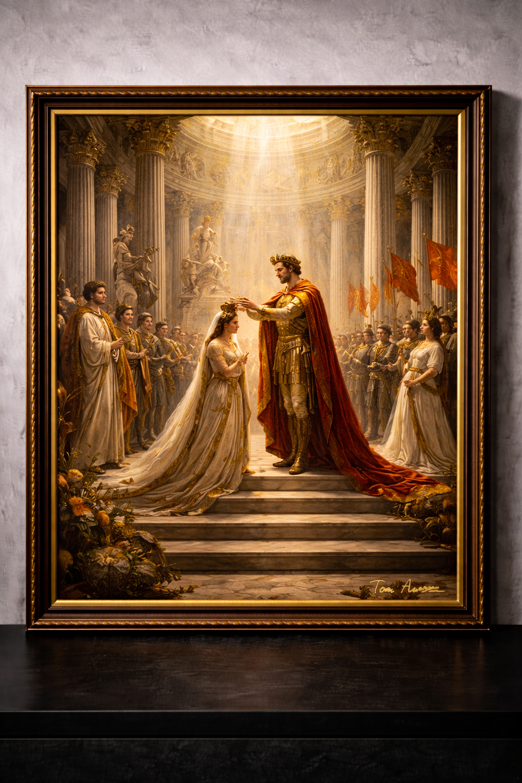 The coronation ceremony of a queen