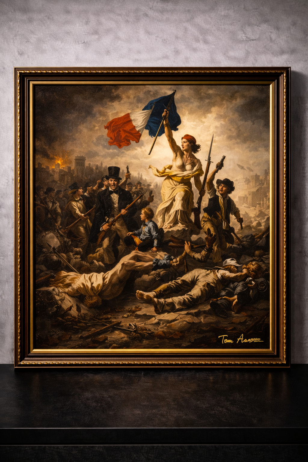 Revolutionary charge in battle-torn Paris