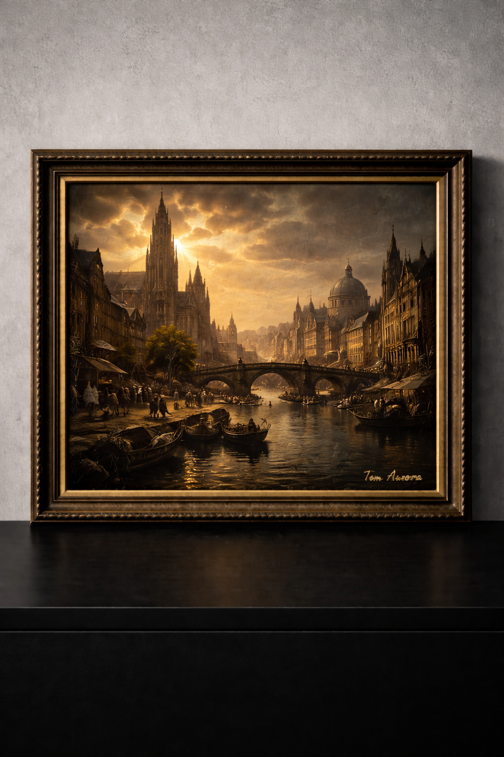 Golden hour in a bustling city