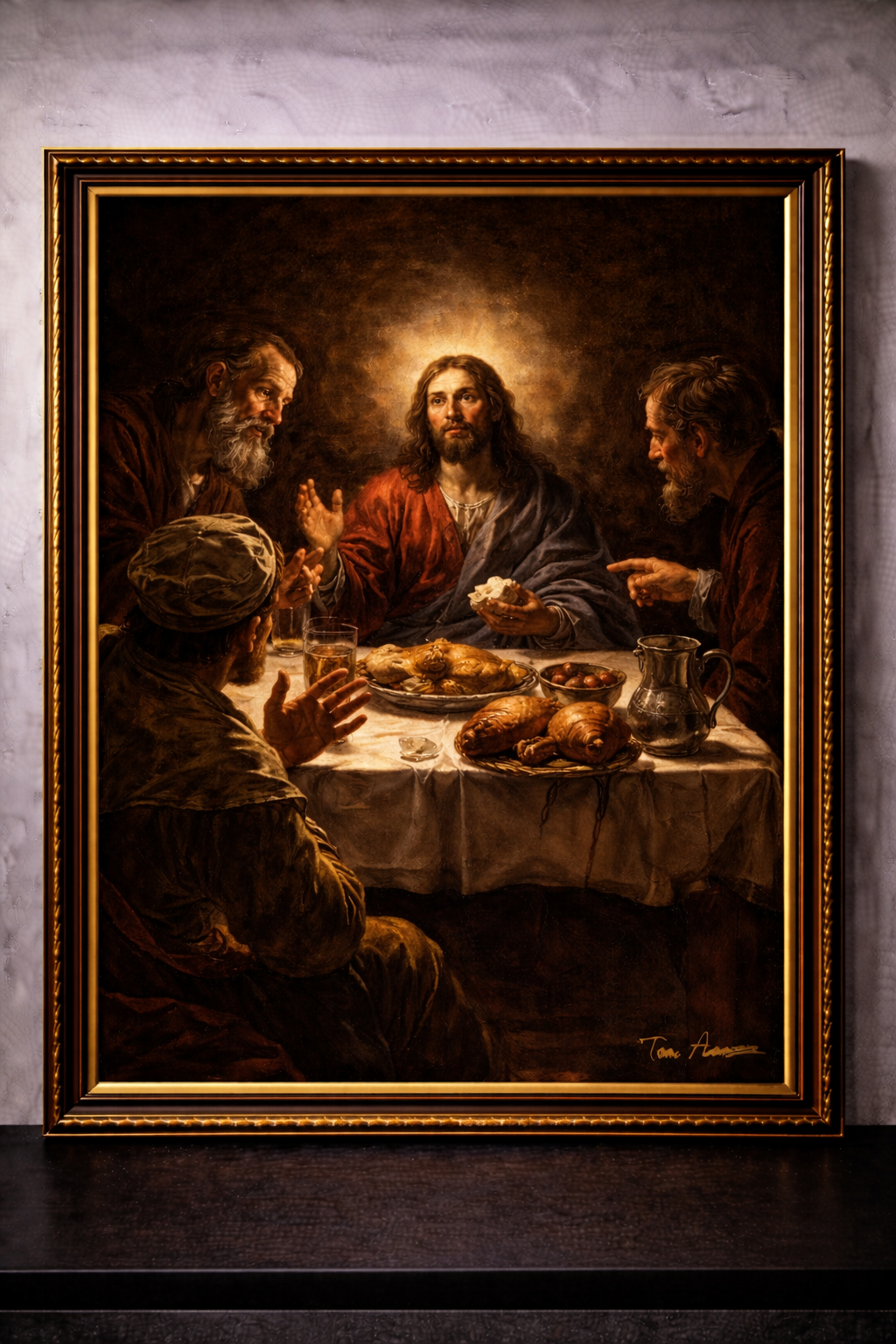 Breaking bread at Emmaus