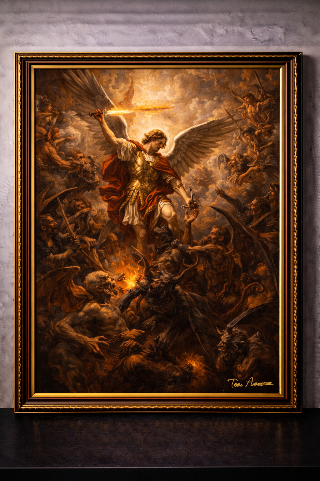 Heavenly battle of angels and demons