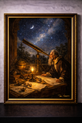 Astronomer in a Baroque observatory