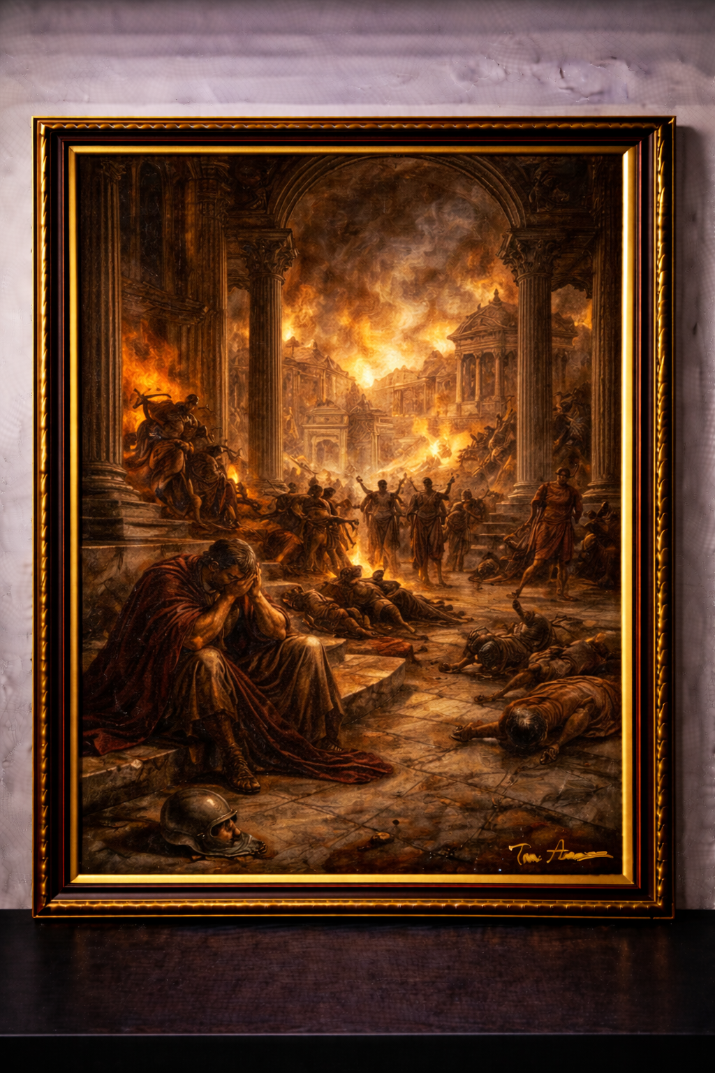Fall of Rome in flames